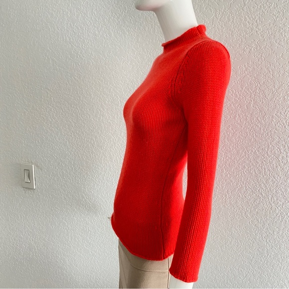 Tahari coral red cashmere sweater - Picture 5 of 10